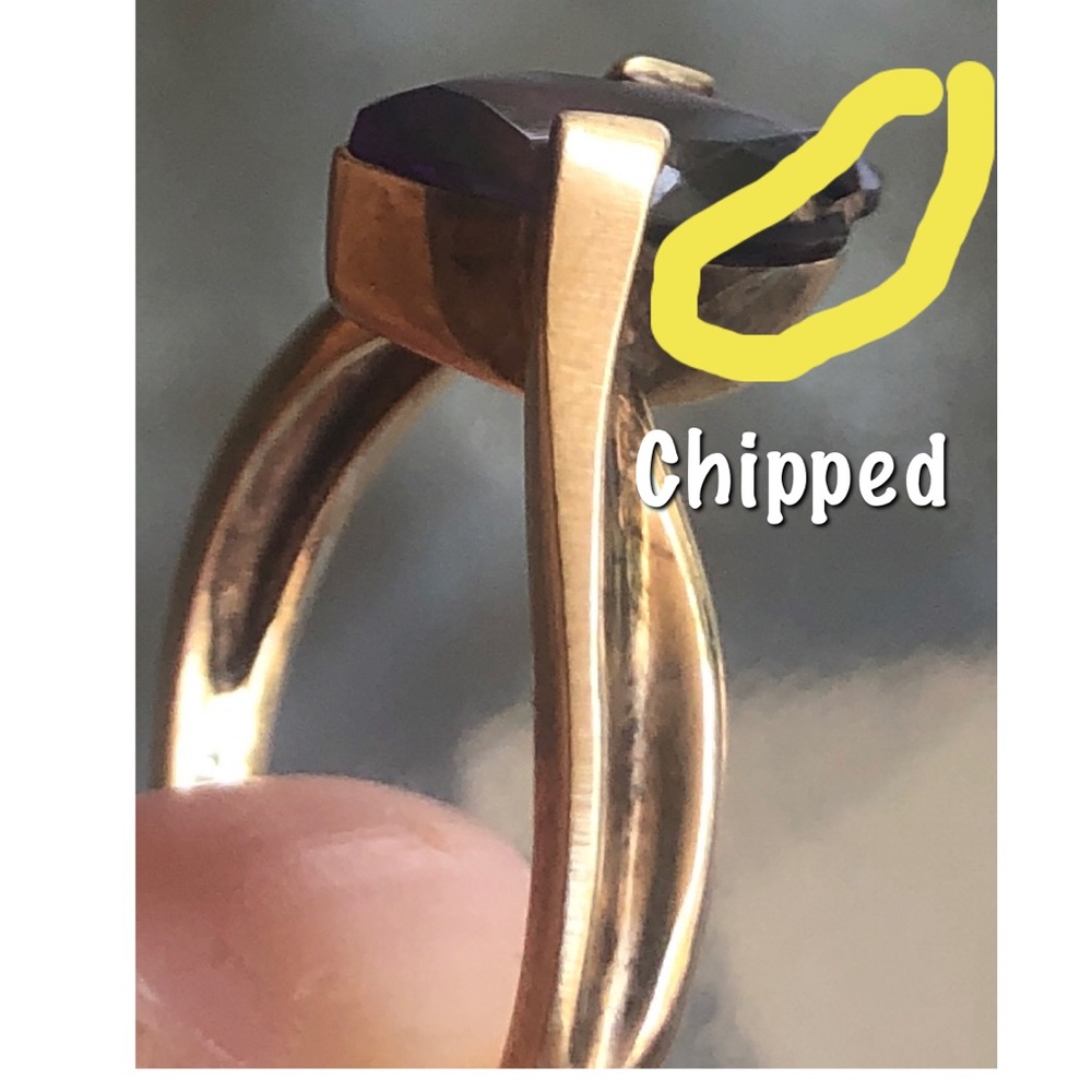 Solid 10k Amethyst Ring - image 5